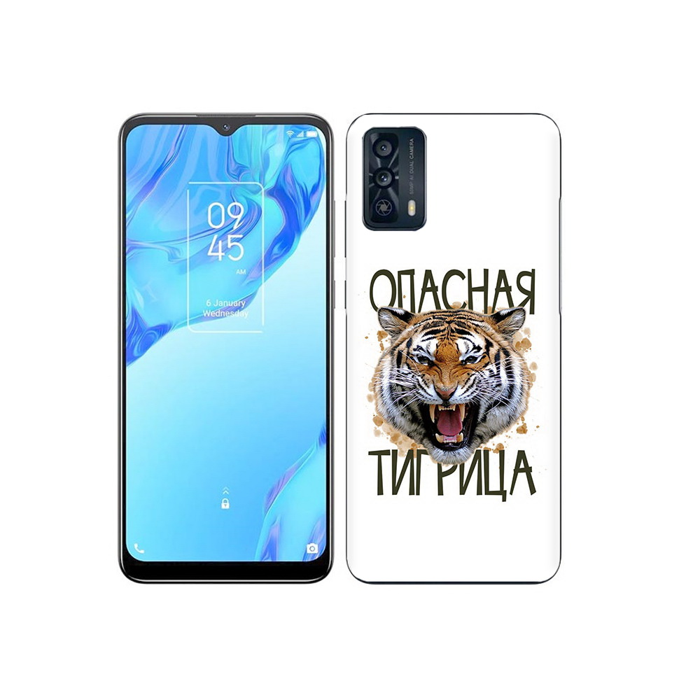 

Чехол MyPads Tocco для TCL 20B опасная тигрица, Прозрачный, Tocco