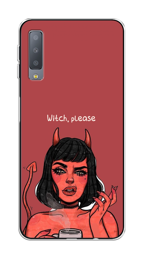 

Чехол Awog на Samsung Galaxy A7 2018 "Evil Girl", Красный;черный, 26750-6