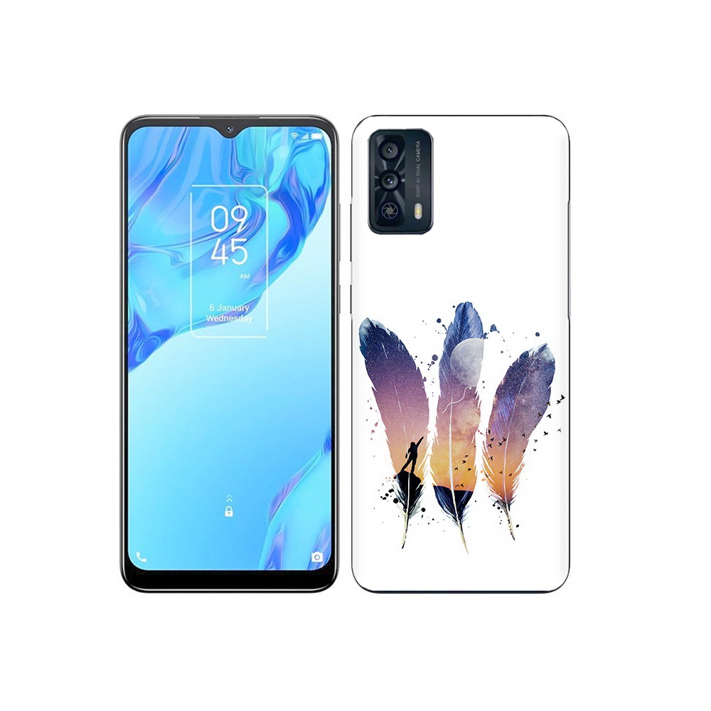 

Чехол MyPads Tocco для TCL 20B небесные перья, Прозрачный, Tocco