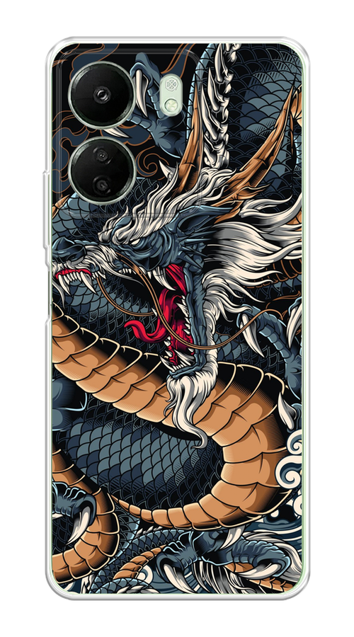 

Чехол на Xiaomi Redmi 13C "Japanese Dragon", Коричневый;черный;синий, 320550-1