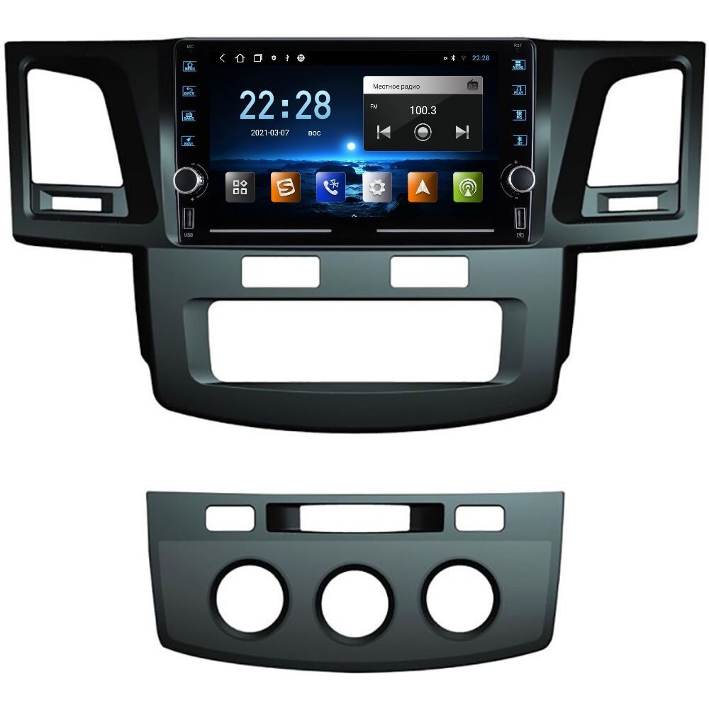 Магнитола R320 Toyota Hilux VII, Fortuner I 2005-2015 - Android 13 - IPS экран