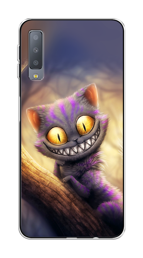 

Чехол Awog на Samsung Galaxy A7 2018 "Cheshire Cat", Фиолетовый;желтый, 26750-1