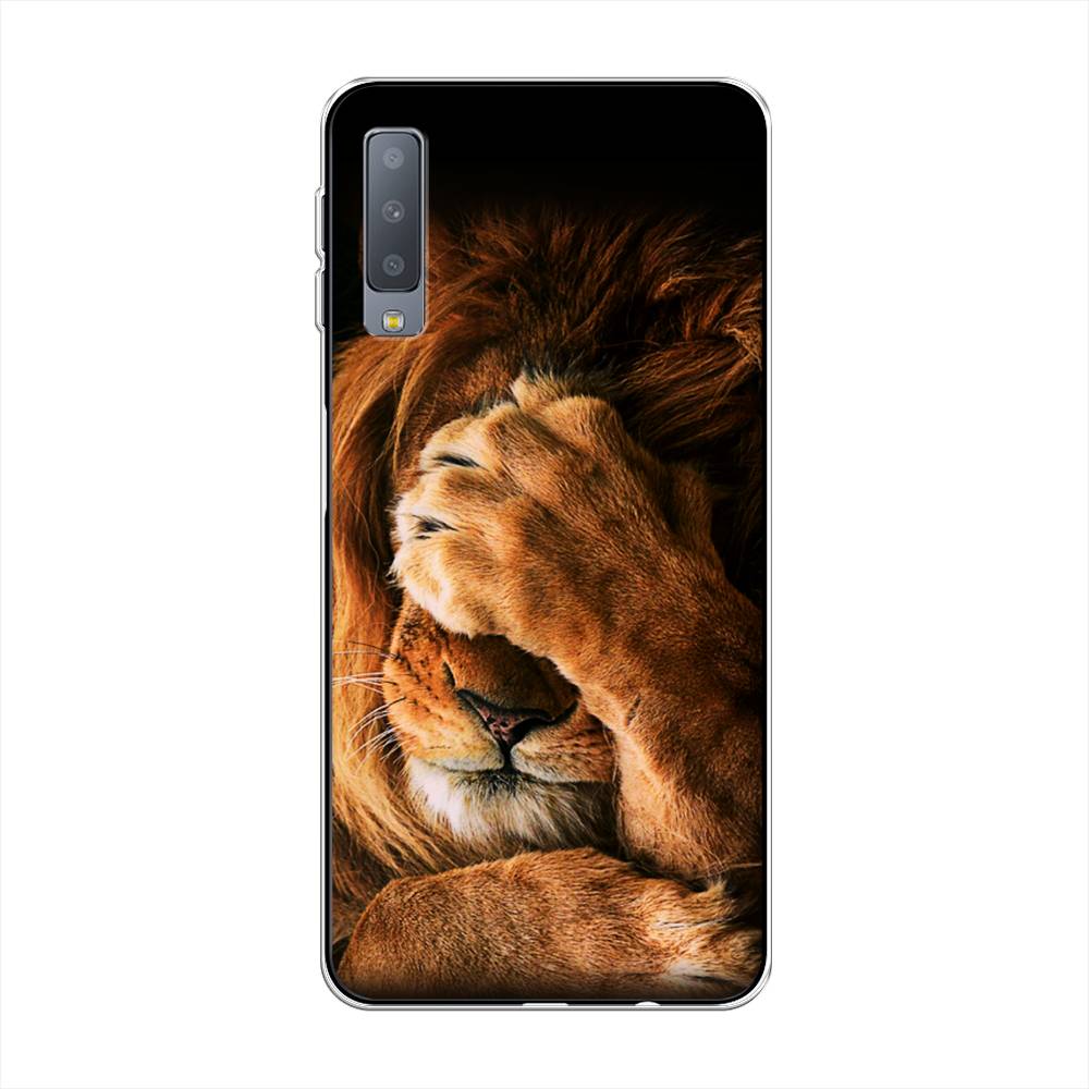 

Чехол Awog на Samsung Galaxy A7 2018 "Львиный стыд", Коричневый;черный, 26750-1