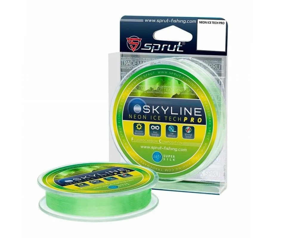 Леска для рыбалки Sprut SKYLINE EvoTech PRO Silver (0,165mm/100m), 1 штука (4.95 / 100 / 1