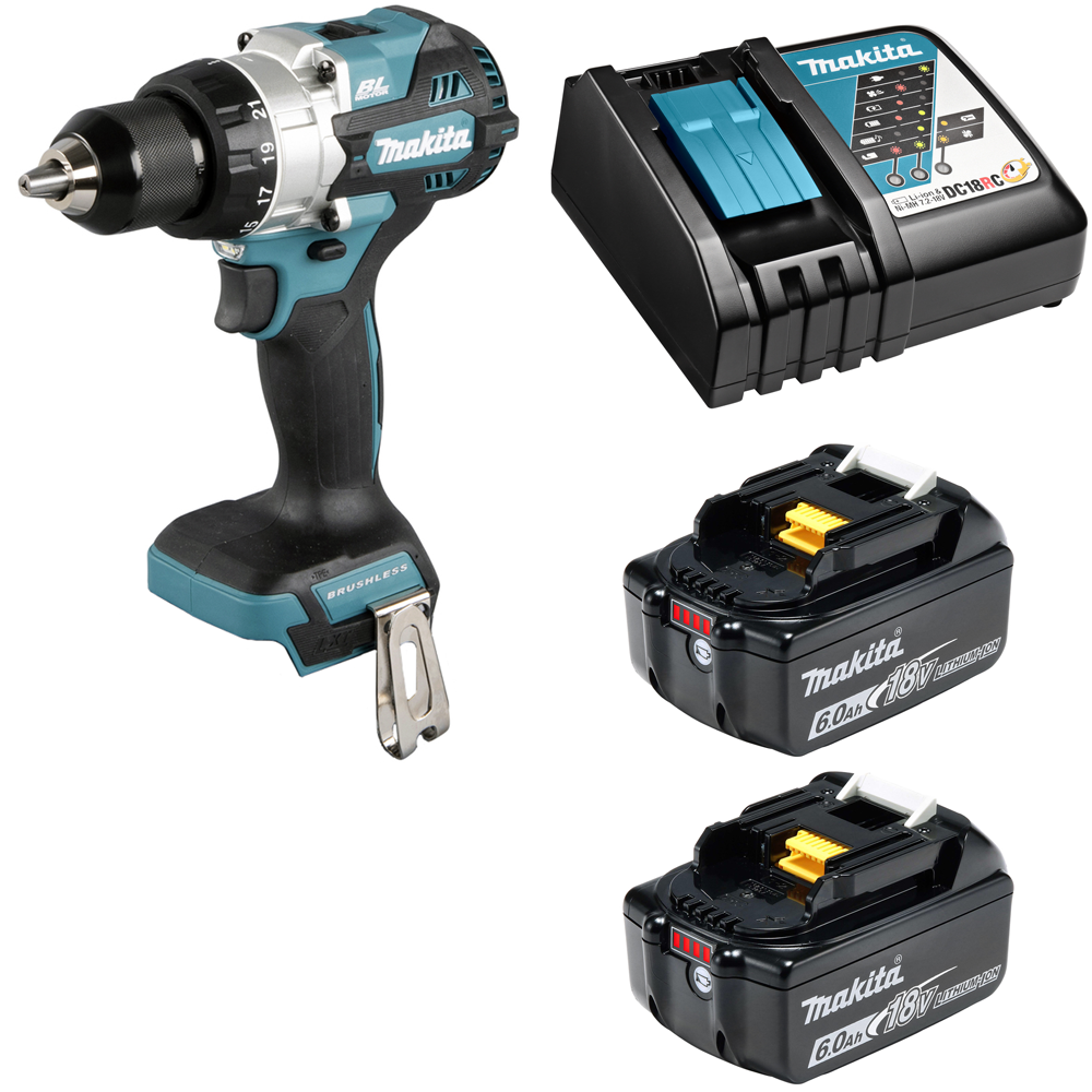 

Дрель-шуруповерт аккумуляторная, акк 2x6Ач и з/у, Makita DDF486RGE, DDF486RGE