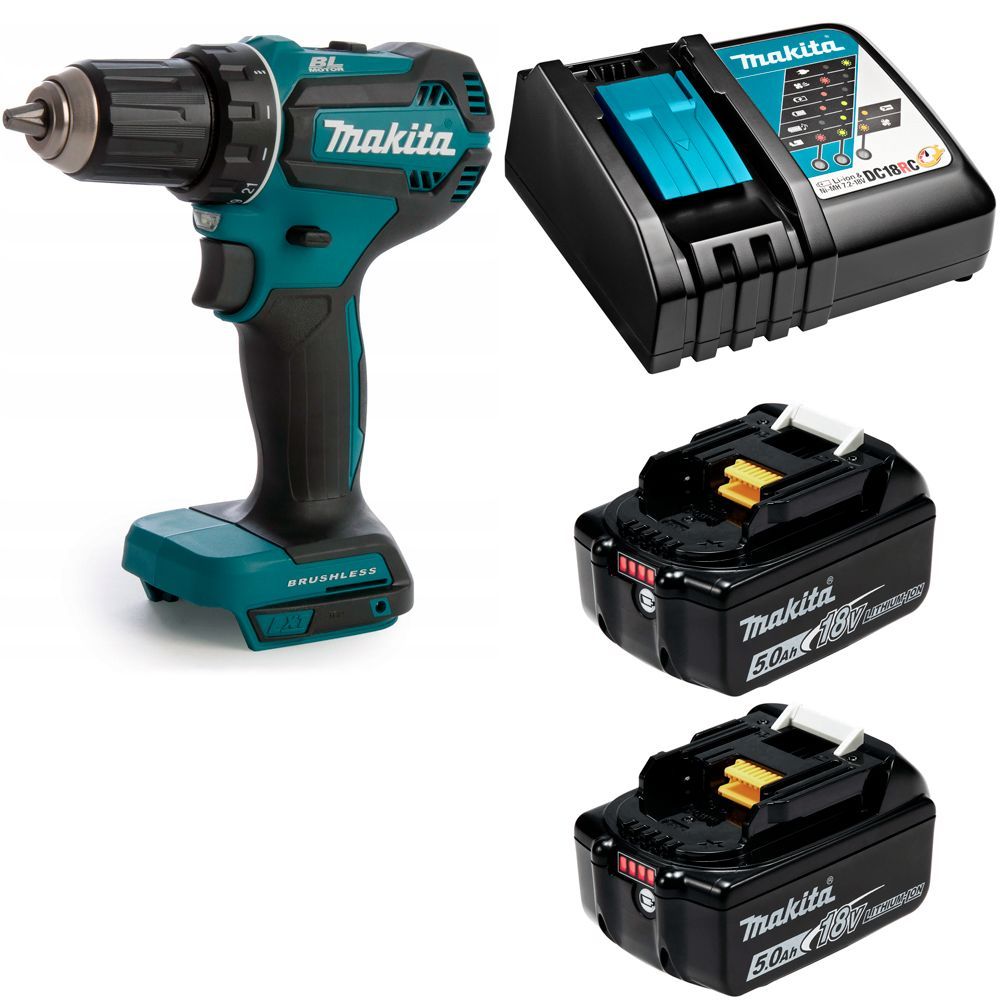 

Аккумуляторная дрель-шуруповерт Makita DDF485RTE, акк 2x5Ач и з/у, DDF485RTE