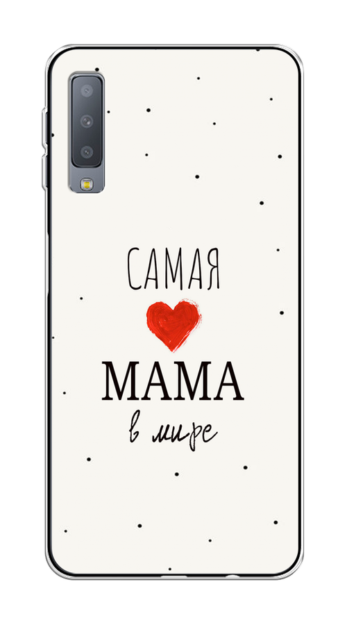 

Чехол Awog на Samsung Galaxy A7 2018 "Самая любимая мама", Красный;черный;бежевый, 26750-6