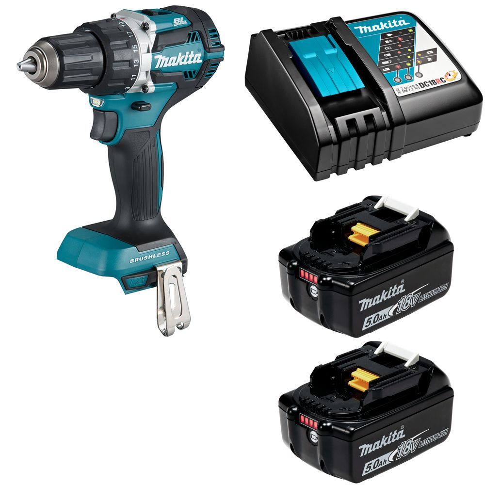 

Аккумуляторная дрель-шуруповерт Makita DDF484RTE, акк 2x5Ач и з/у, DDF484RTE