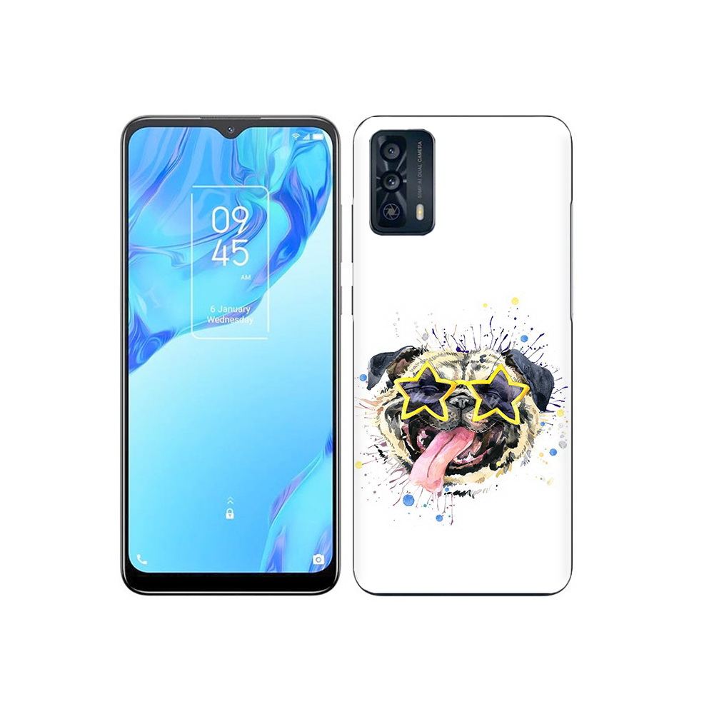 

Чехол MyPads Tocco для TCL 20B мопс боксер, Прозрачный, Tocco