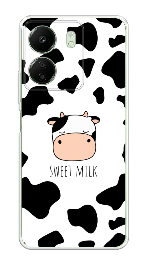 

Чехол на Xiaomi Redmi 13C "Sweet milk", Розовый;белый;черный, 320550-1