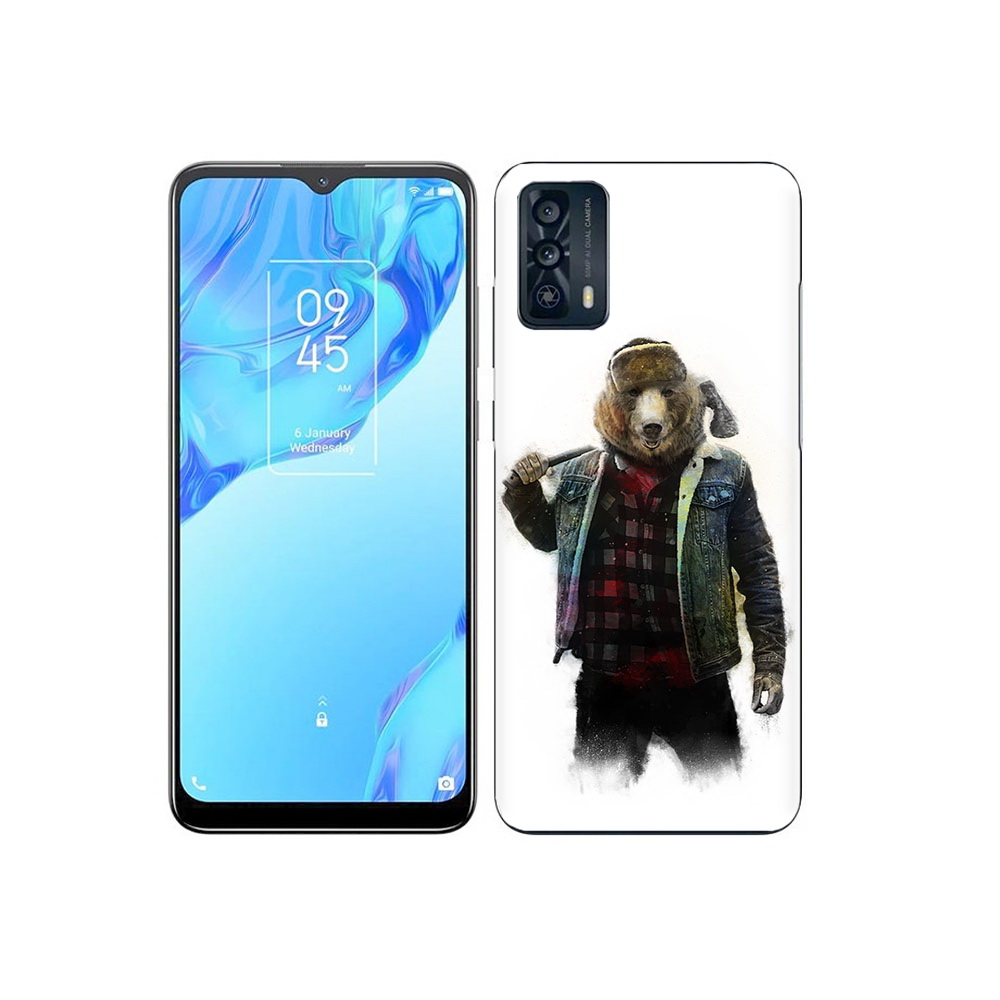 

Чехол MyPads Tocco для TCL 20B медведь с топором, Прозрачный, Tocco