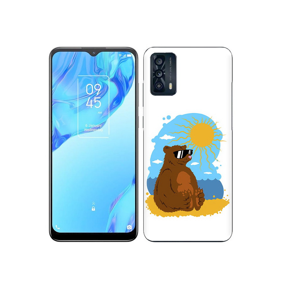 

Чехол MyPads Tocco для TCL 20B медведь на чиле, Прозрачный, Tocco