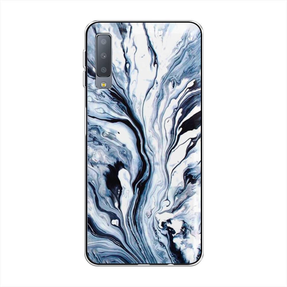 

Чехол Awog на Samsung Galaxy A7 2018 "Голубой минерал мрамор", 26750-3