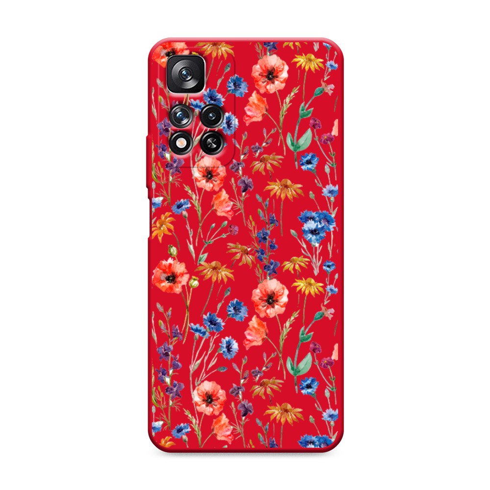 

Чехол Awog на Xiaomi Redmi Note 11 Pro "Маки и васильки фон", 315653-1