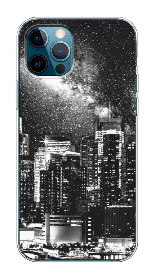 

Чехол на Apple iPhone 12/12 Pro "Ночной Нью-Йорк", Черный;серый;белый, 12850-1