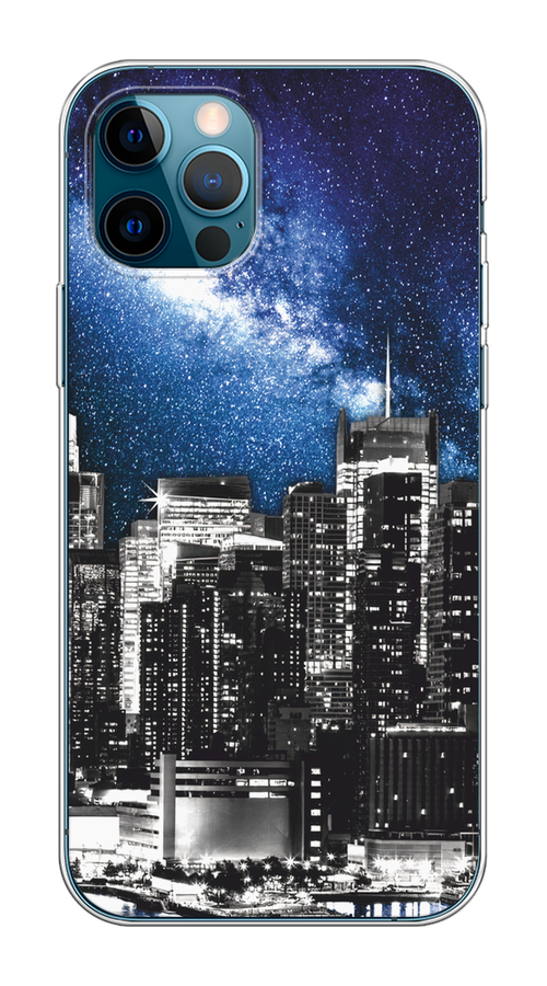 

Чехол на Apple iPhone 12/12 Pro "Космический Нью-Йорк", Синий;серый, 12850-1