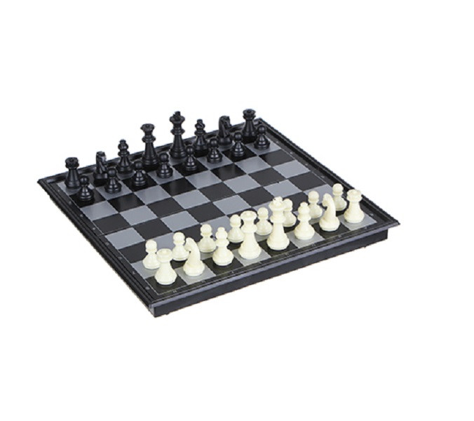 фото Набор игр 3 в 1 магнитные шашки + шахматы + нарды размер поля 24 х 24 см nobrand