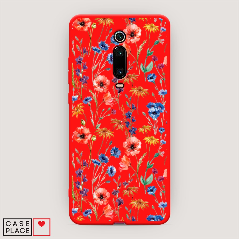 

Чехол Awog на Xiaomi Redmi K20/K20 Pro/Mi 9T/9T Pro "Маки и васильки фон", 35553-1