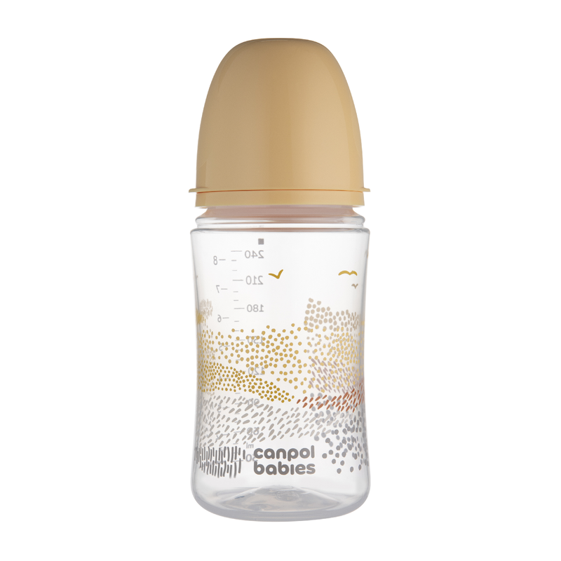 Детская антиколиковая бутылочка Canpol babies Mountains для кормления бежевый 240 мл соска универсальная антиколиковая canpol силикон 2 шт арт 18 118 для каш