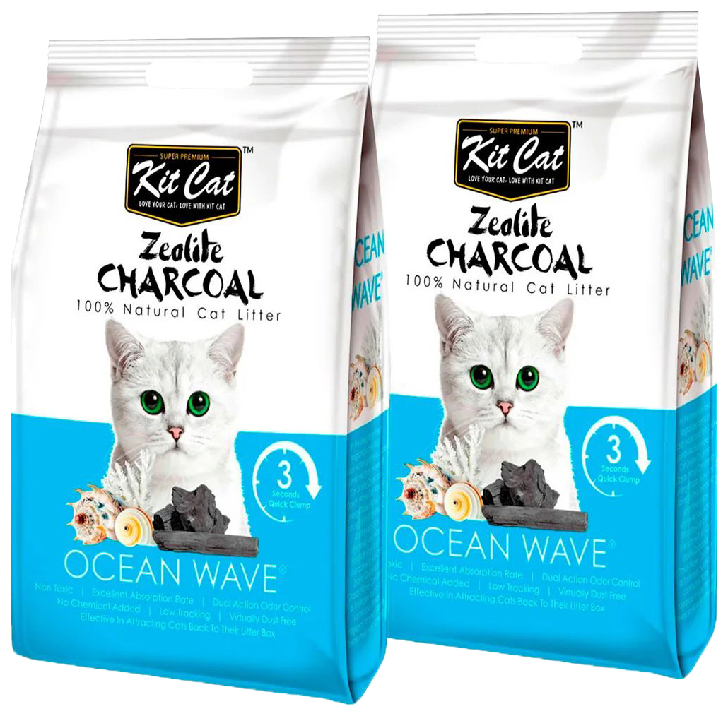 

Наполнитель KIT CAT ZEOLITE CHARCOAL OCEAN WAVE с ароматом океанского бриза, 2шт по 4кг