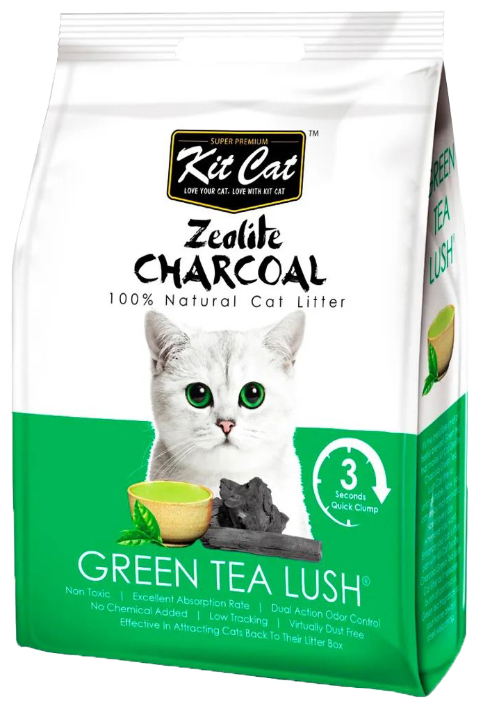 

Наполнитель KIT CAT ZEOLITE CHARCOAL GREEN TEA LUSH с ароматом зеленого чая, 2шт по 4кг