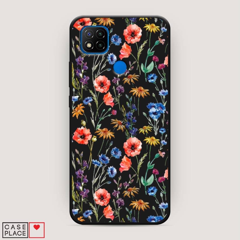 

Чехол Awog на Xiaomi Redmi 9C "Маки и васильки фон", 39052-1
