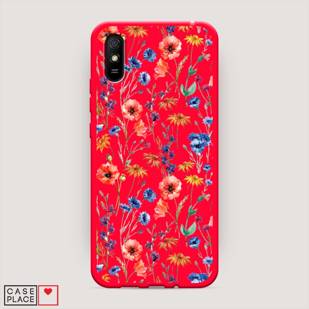 

Чехол Awog на Xiaomi Redmi 9A "Маки и васильки фон", 38953-1