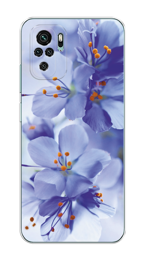 

Чехол на Xiaomi Redmi Note 10/Note 10S, Poco M5s "Фиолетовые цветки", Фиолетовый;синий, 316250-1