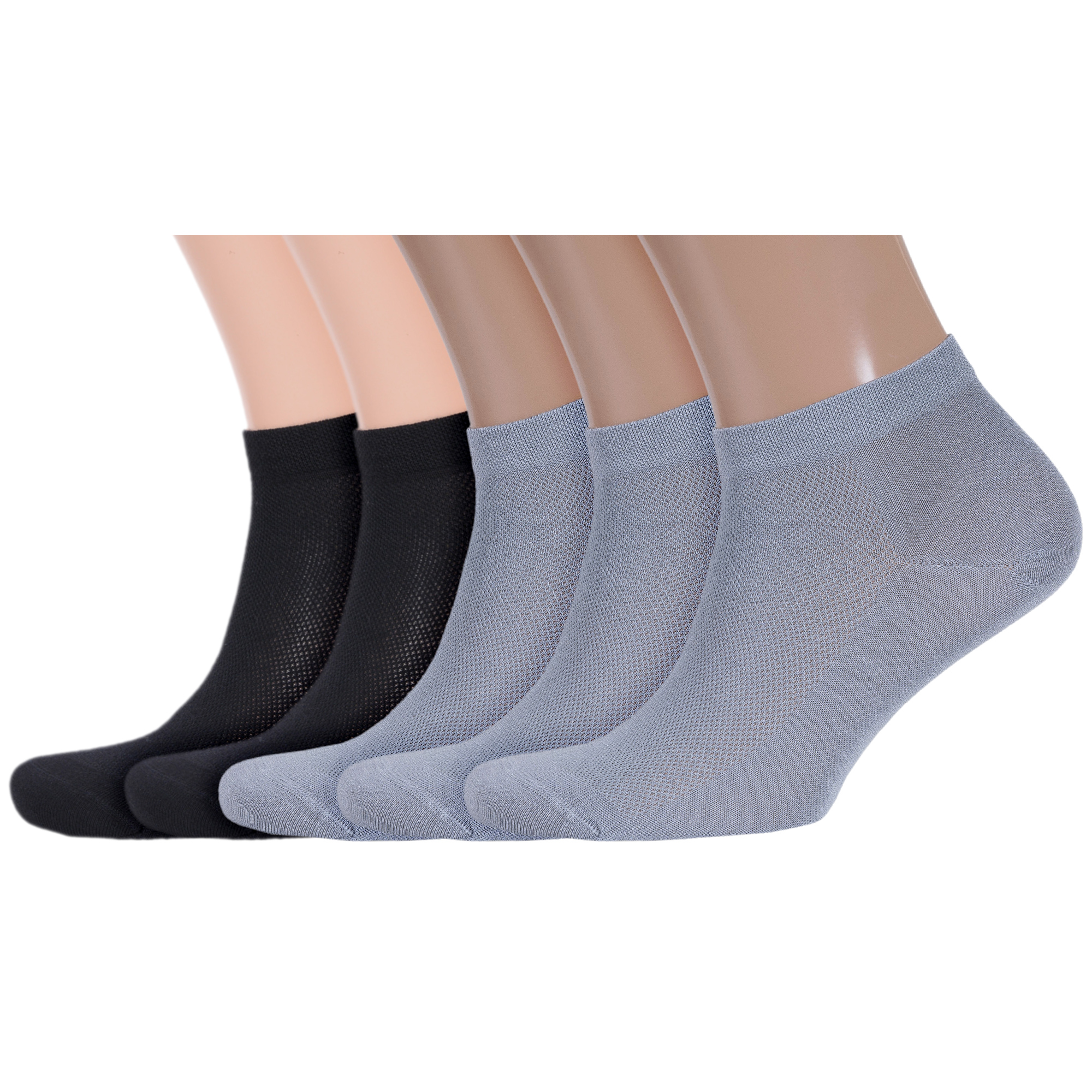 

Комплект носков мужских Rusocks 5-СП-3095 черных; серых 29, Черный;серый, 5-СП-3095