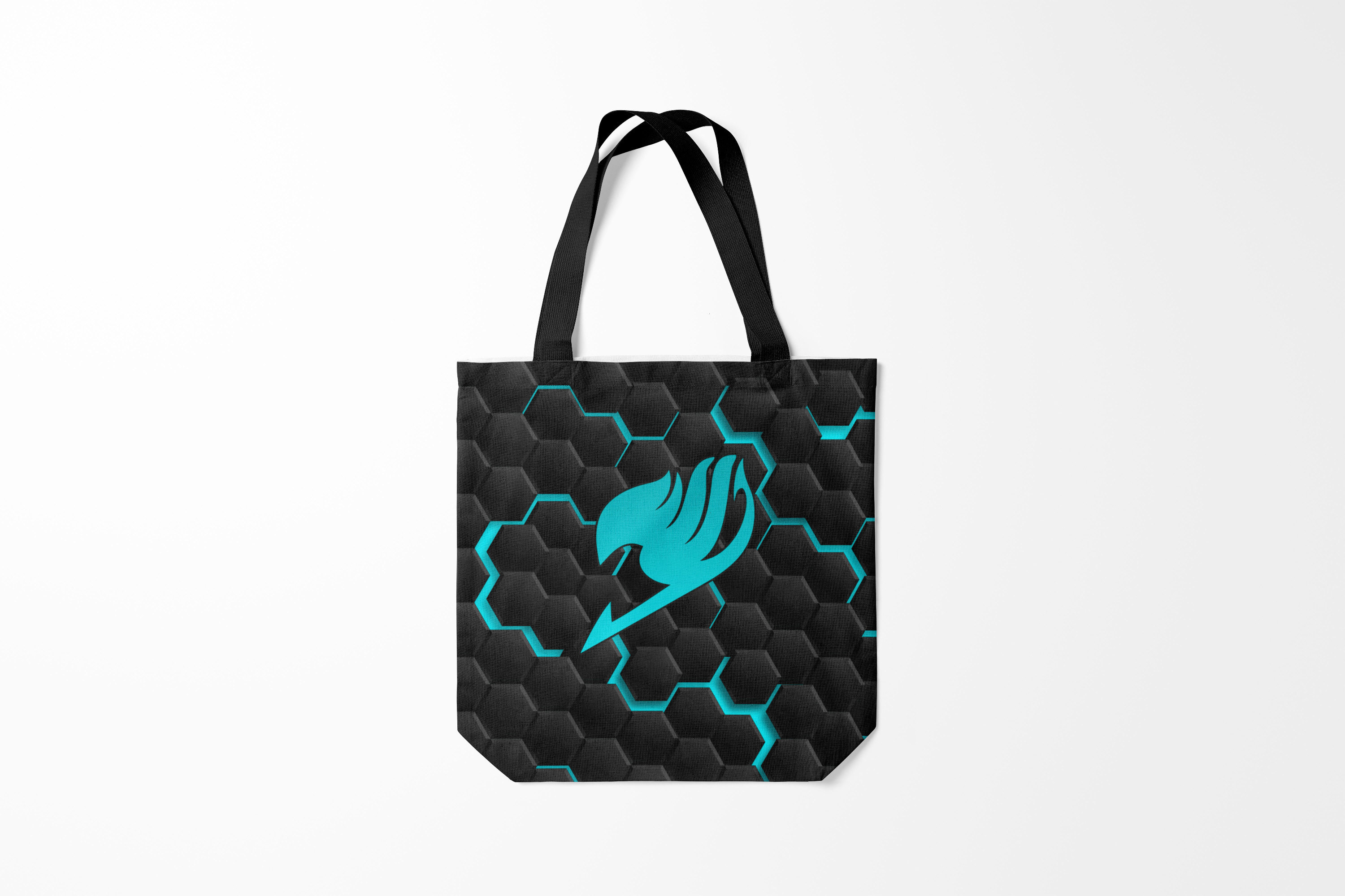 

Сумка шoппер унисекс Burnettie Хвост Феи голубые соты, черный, Хвост Феи голубые соты