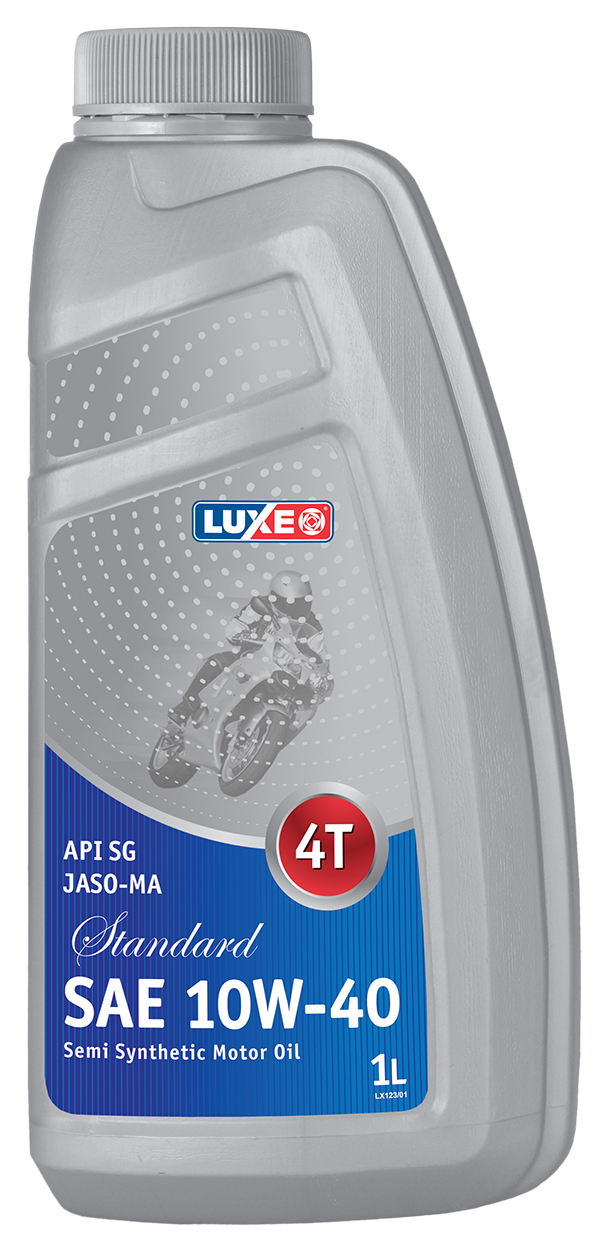 фото Моторное масло luxe 10w-40 api sg jaso-ma standard 4т полусинтетическое 1л