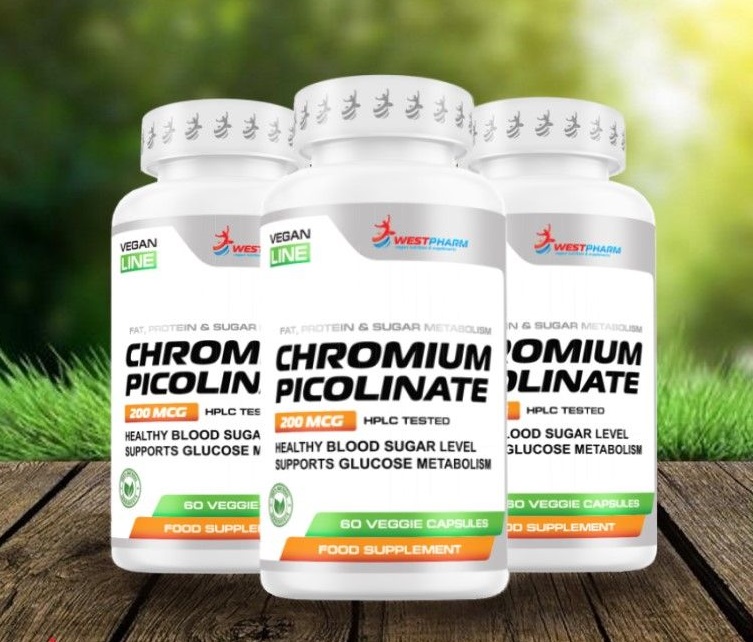 

Хрома поликонат Westpharm Vegan line Chromium Picolinate 200мг, 60 капсул
