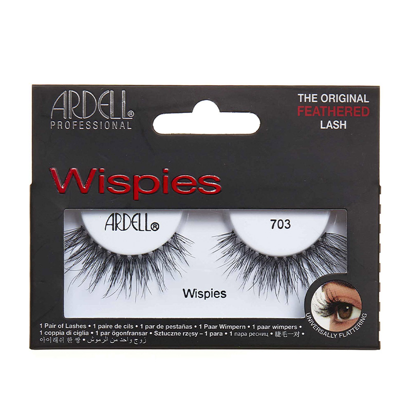 Ресницы накладные №703 Ardell Wispies (Цв: Black) накладные ресницы пучки nesurabeauty 10d c mix 10 11 12 mm многоразовые