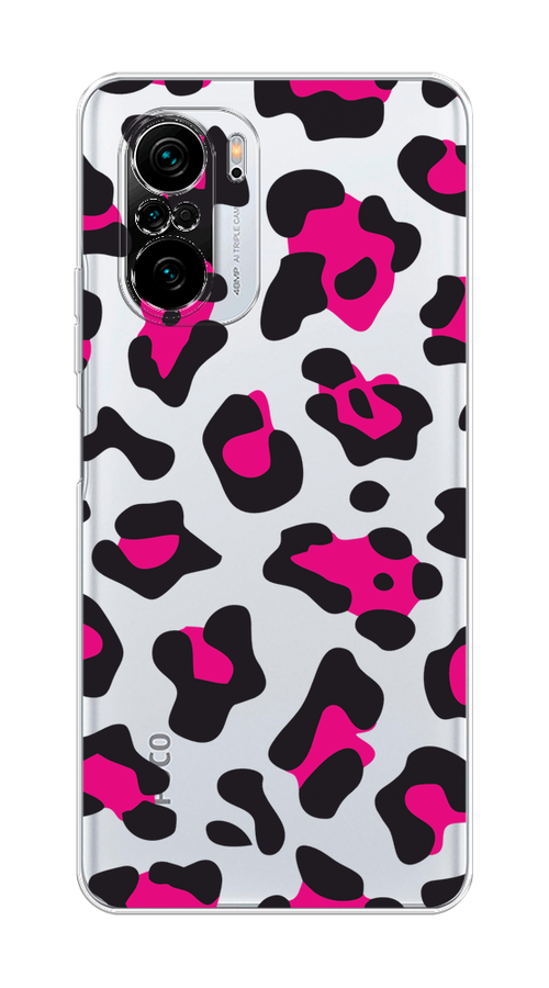 

Чехол на Poco F3, Xiaomi Redmi K40/Mi 11i "Pink cow spots", Черный;розовый, 312650-1