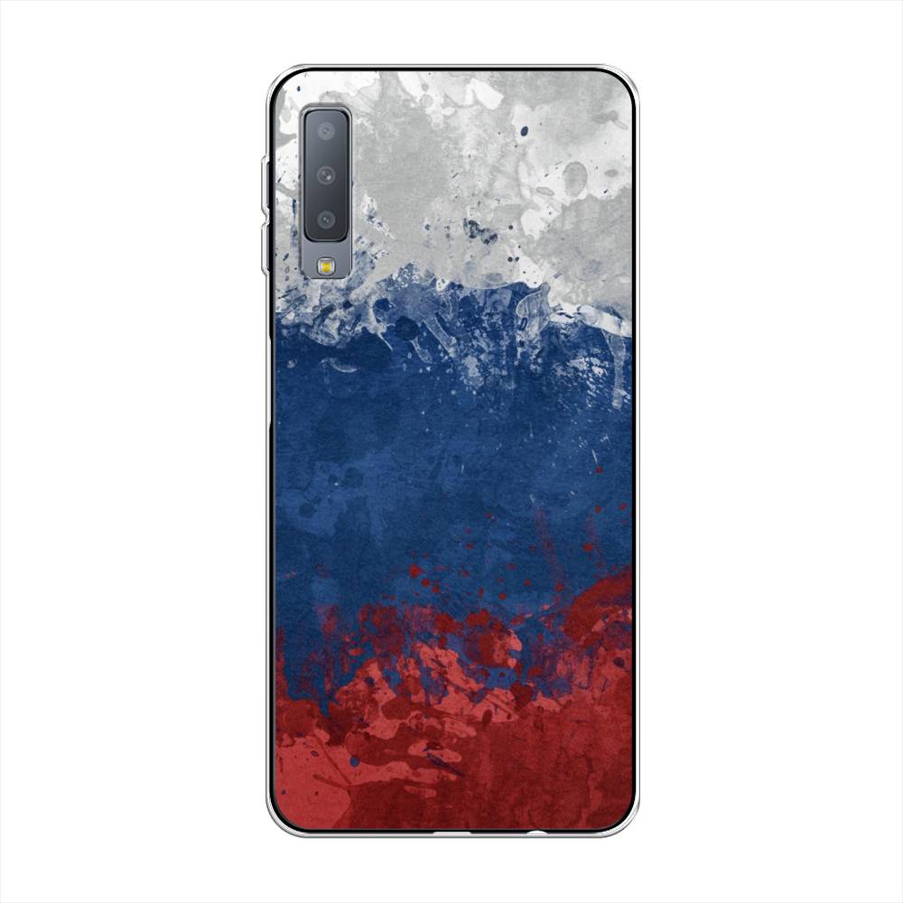 фото Чехол awog "флаг россии неровный" для samsung galaxy a7 2018