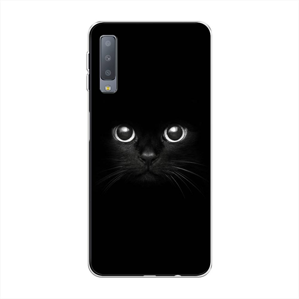 

Чехол Awog на Samsung Galaxy A7 2018 "Взгляд черной кошки", Черный, 26750-1