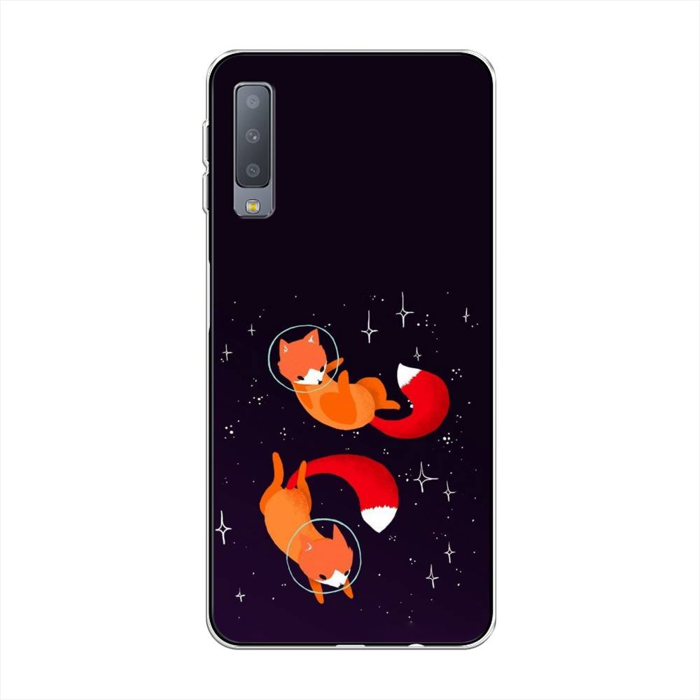 

Чехол Awog на Samsung Galaxy A7 2018 "Лисы космонавты", Оранжевый, 26750-4