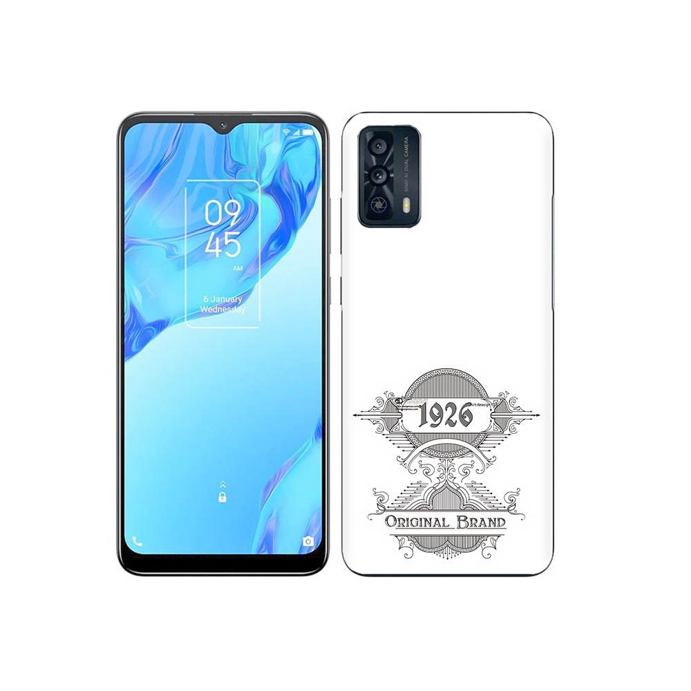 

Чехол MyPads Tocco для TCL 20B логотип черно белый, Прозрачный, Tocco