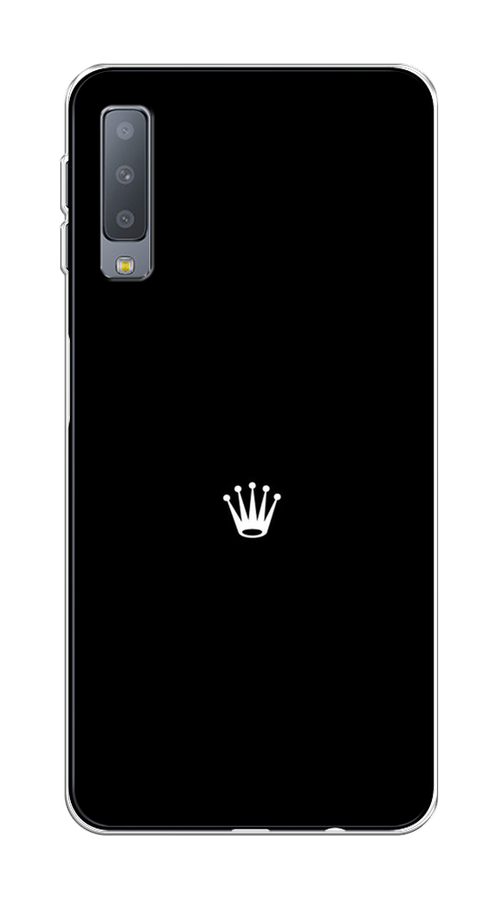 

Чехол Awog на Samsung Galaxy A7 2018 "Белая корона на черном фоне", Черный, 26750-7