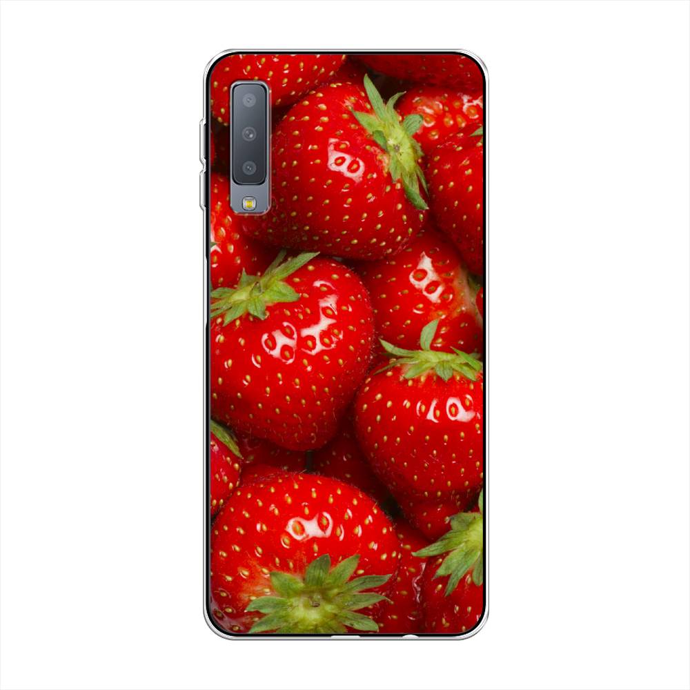 

Чехол Awog на Samsung Galaxy A7 2018 "Клубника", Красный;зеленый, 26750-10