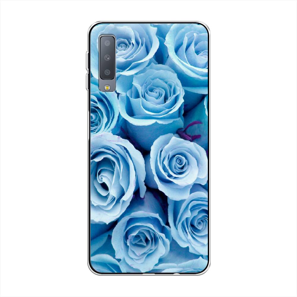 фото Чехол awog "лазурные розы" для samsung galaxy a7 2018