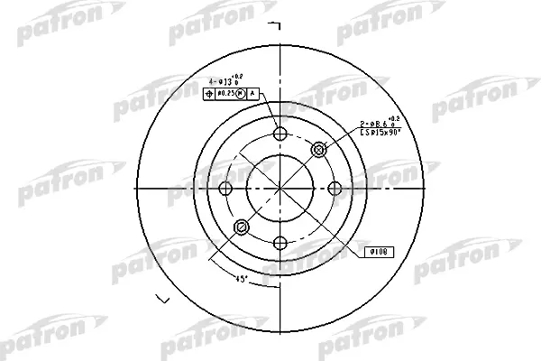 

Тормозной диск Patron PBD4183