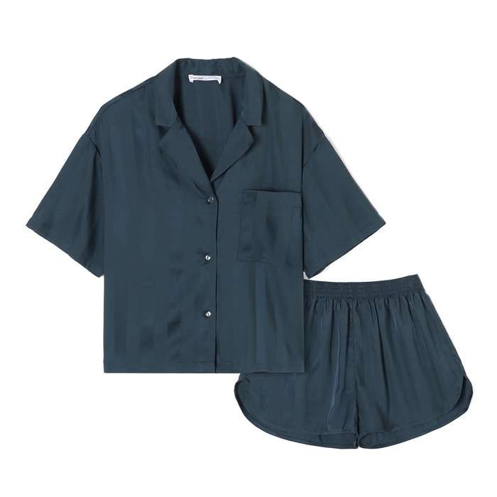 

Пижама женская KAFTAN Вырез синяя 40 RU, Синий, Вырез