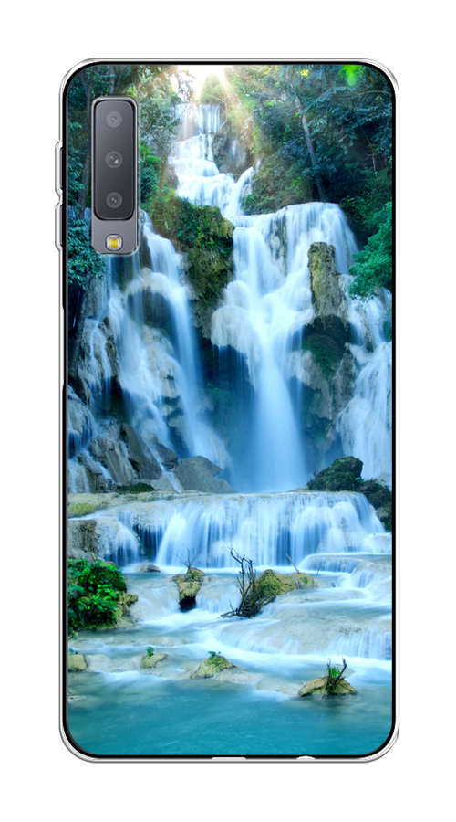 

Чехол Awog на Samsung Galaxy A7 2018 "Водопад 8", Голубой;зеленый, 26750-4