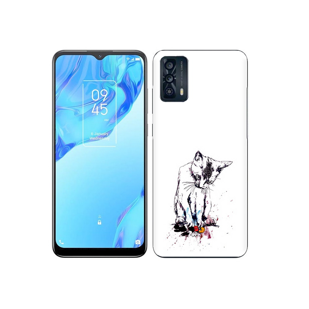 

Чехол MyPads Tocco для TCL 20B кот и микки, Прозрачный, Tocco