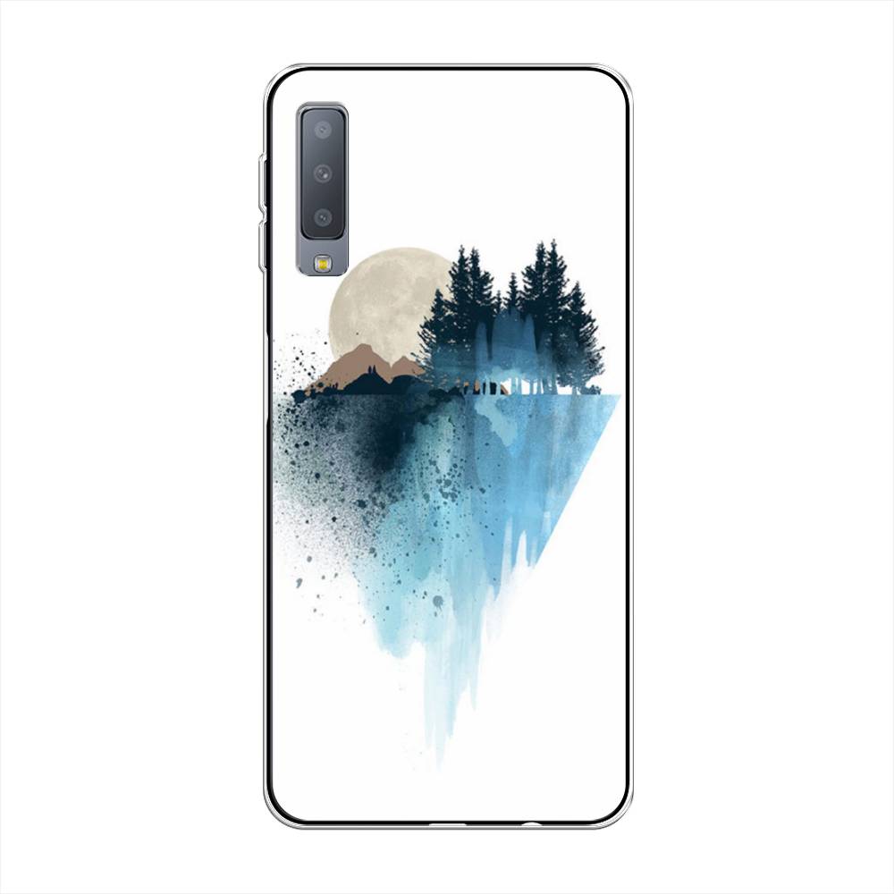 

Чехол Awog на Samsung Galaxy A7 2018 "Горы 5", Голубой, 26750-4