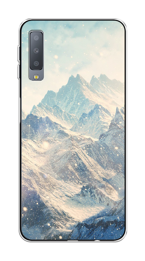 

Чехол Awog на Samsung Galaxy A7 2018 "Горы 4", Голубой, 26750-4