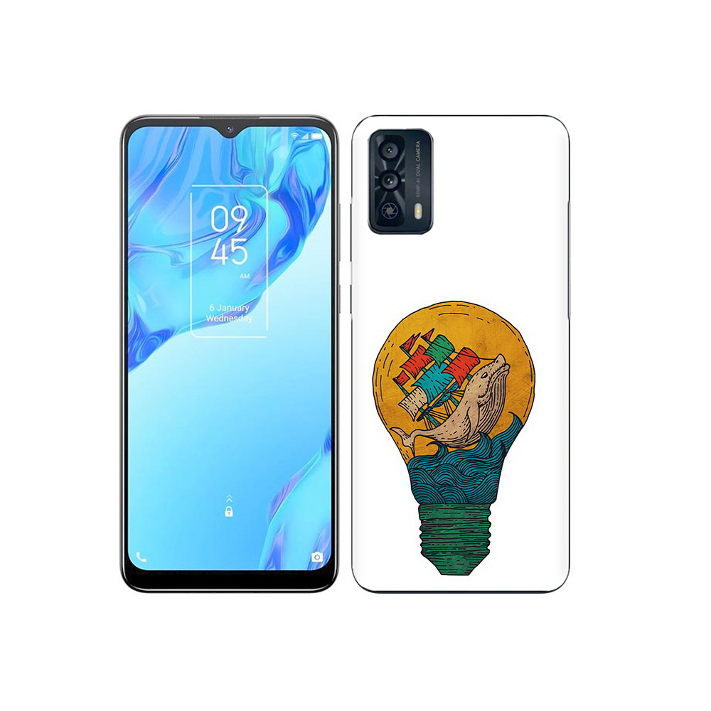 

Чехол MyPads Tocco для TCL 20B кит в лампочке с парусами, Прозрачный, Tocco