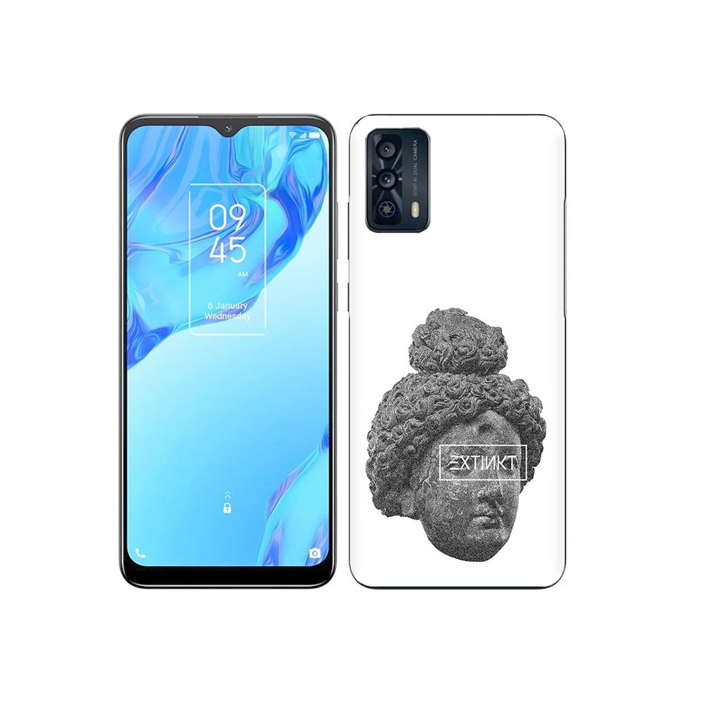 

Чехол MyPads Tocco для TCL 20B каменное лицо девушки, Прозрачный, Tocco