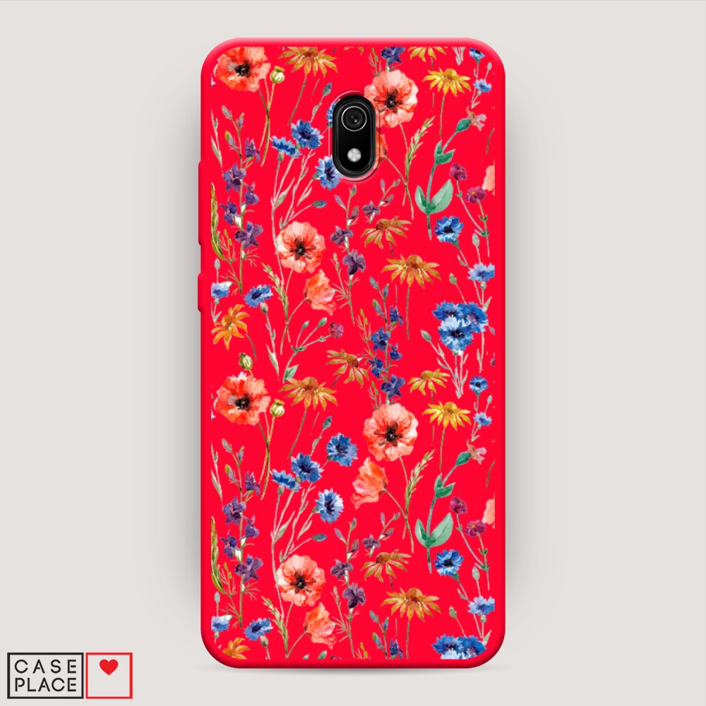 

Чехол Awog на Xiaomi Redmi 8A "Маки и васильки фон", 37253-1